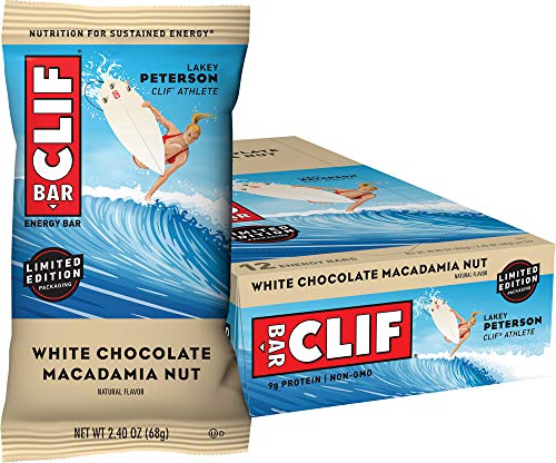 Lot barres Clif Bar au chocolat blanc et noix de macamadia (x12)