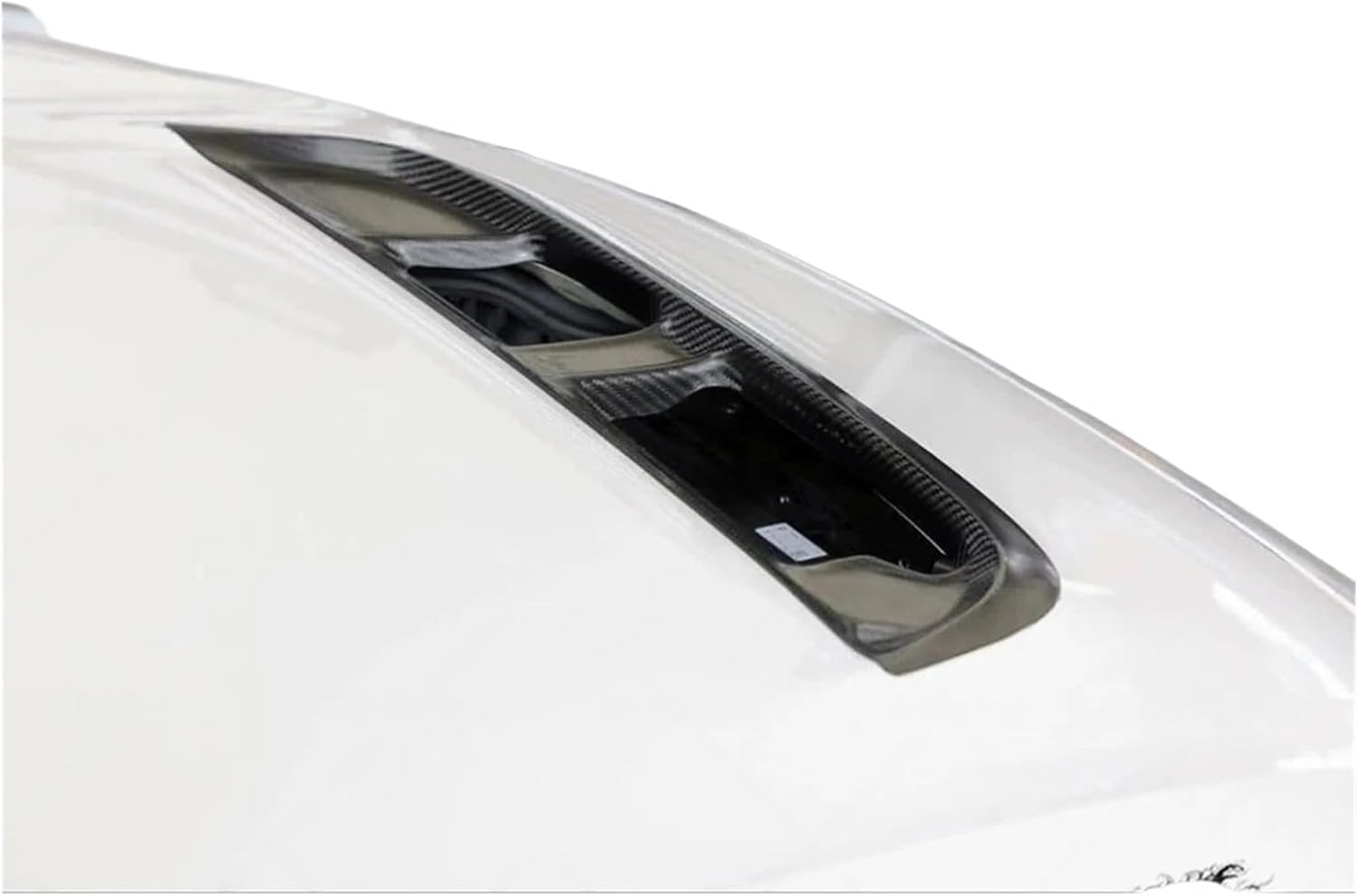 1:1 Double-sided Carbon Hood Scoop Compatible For 2022 Civic FL5 Type R Spoon-style Carbon Fiber Bonnet Cap Body Kit Compatible For FL5 Air Vent Scoop(Matte Carbon)