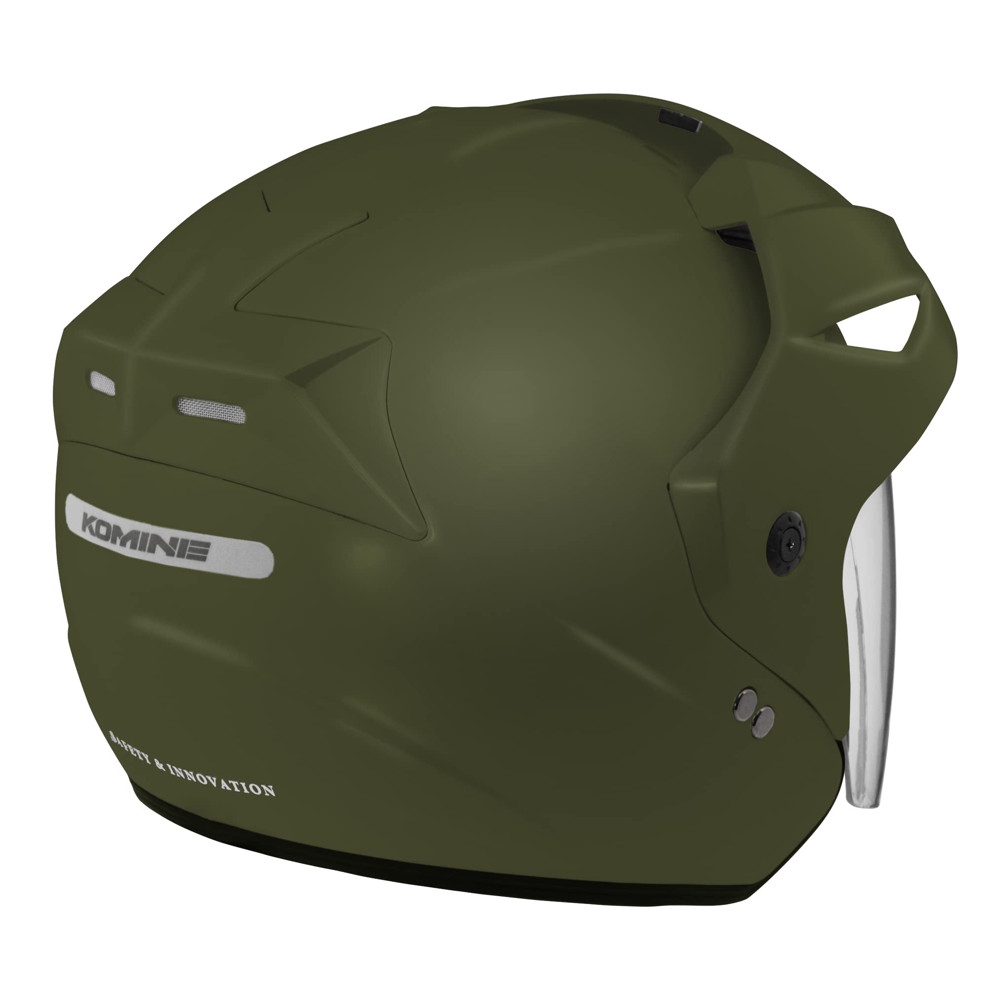 Amazon.co.jp: Komine HK-165 ERA Motorcycle Helmet, L, Olive