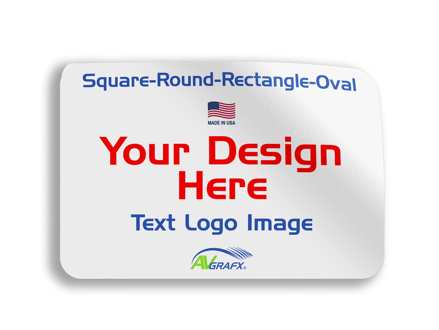 125 avgrafx 3x2 Rectangle Custom Personalized Stickers Labels: Vinyl Waterproof, Dishwasher Safe Made in USA - Logo, Text, Image for Car Sticker