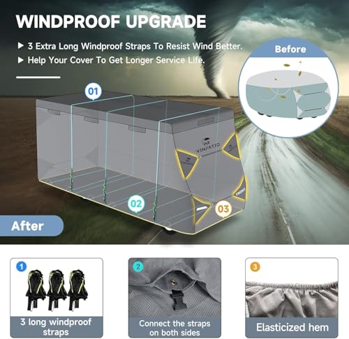 Image of VINPATIO Class C RV Cover Fits 29-32ft, Waterproof Class C Motorhome Cover