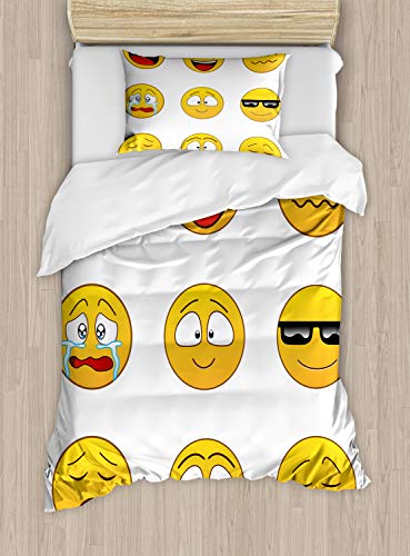 ABAKUHAUS Emoticon Funda Nórdica Expresiones