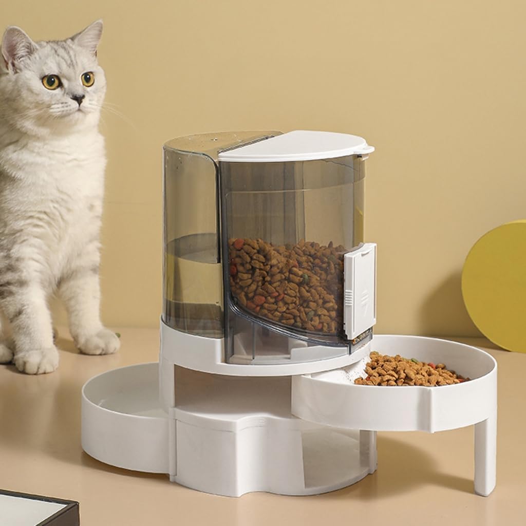 Pet Automatic Feeder Water Dispenser Food Container Large Capacity Dog Feeding Bowl Water Dispenser for Small Cats Dogs