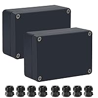 Vista 29 de Caja de conexiones IP65 impermeable de plástico ABS para proyectos eléctricos, cajas de conexiones de alimentación, caja de derivación con oreja