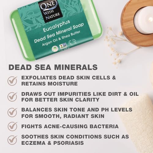 One-With-Nature-Eucalyptus-Soap-Bar-7oz-Bar-3Pack-Dead-Sea-Salt-Contains-Magnesium-Sulfur-21-Essential-Minerals-Ideal-for-All-Skin-Eczema-Psoriasis-Acne-100-Natural One With Nature Eucalyptus Soap Bar 7oz Bar 3Pack Dead Sea Salt Contains Magnesium Sulfur 21 Essential Minerals Ideal for All Skin Eczema Psoriasis Acne 100 Natural