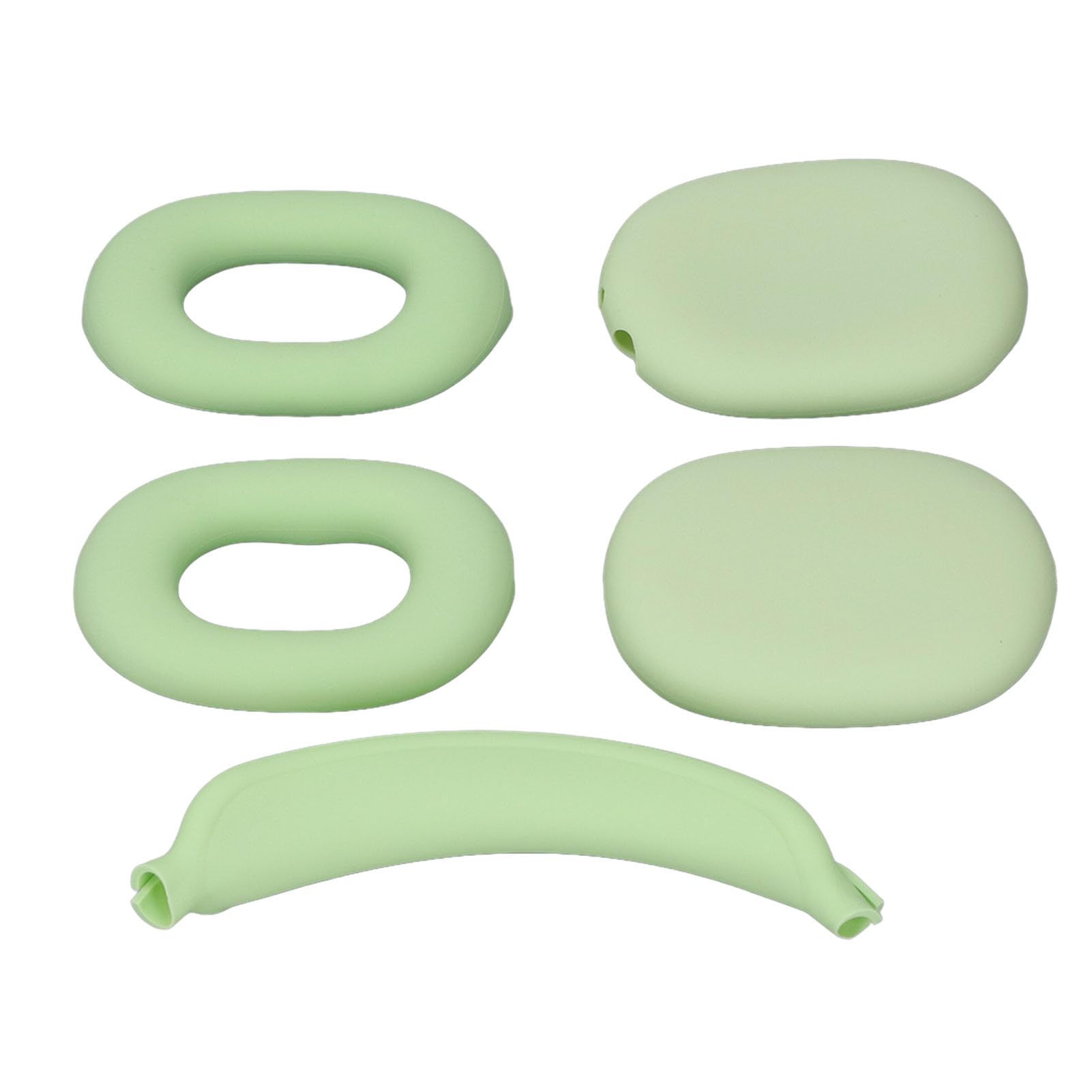 Custodia rigida per cuffie con copriauricolari in silicone, borsa da viaggio in EVA per auricolari, custodia protettiva 3-in-1 per cuffie USB-C con supporto per attivazione e (Verde)