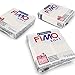 FIMO Weiche Polymer-Ofen-Modelliermasse, 57 g, Weiß, 3 Stück