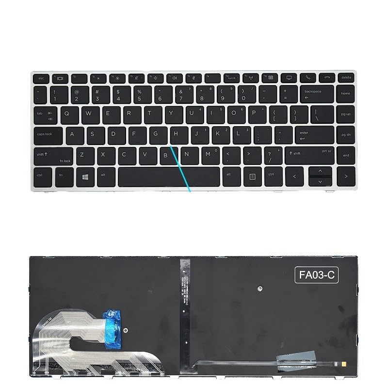 Clavier US HP EliteBook 745 G5 rétroéclairé argent L14379-001 de rechange