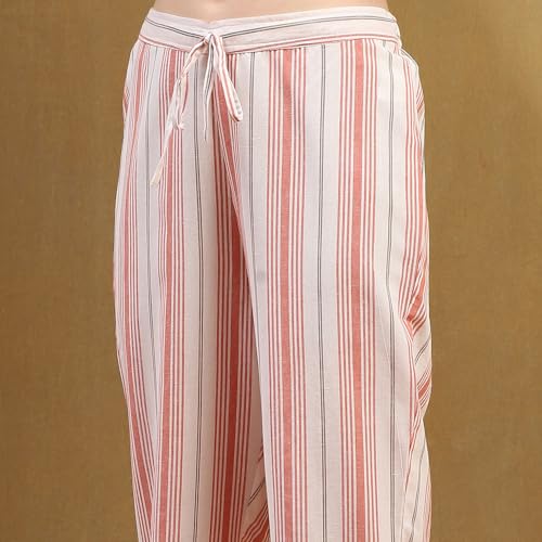 Image of BIBA Women Cotton Kurta Set,Pant,Stole