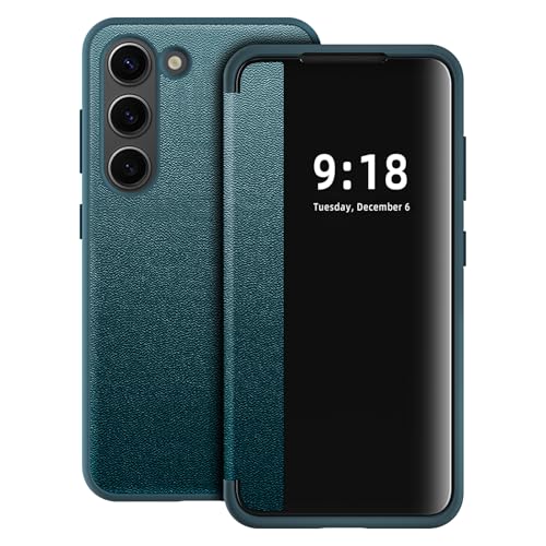Étui à rabat Samsung S23 anti-chocs vert en silicone souple