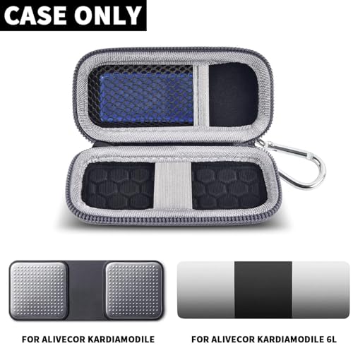 Heart Rate Monitor Case Compatible with AliveCor KardiaMobile Personal EKG/for AliveCor KardiaMobile 6L, 6L Max/for Sec Heart Monitor. Storage Holder Fits for Pill Organizer -Black (Box Only) - Thumbnail 2