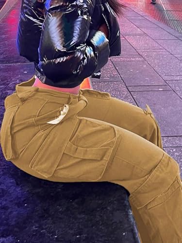 Y2K Style High Waist Wide Leg Jeans Cargo Pants Long Denim Baggy Straight Leg Multi Flap Pockets Retro Streetwear Boyfriend2