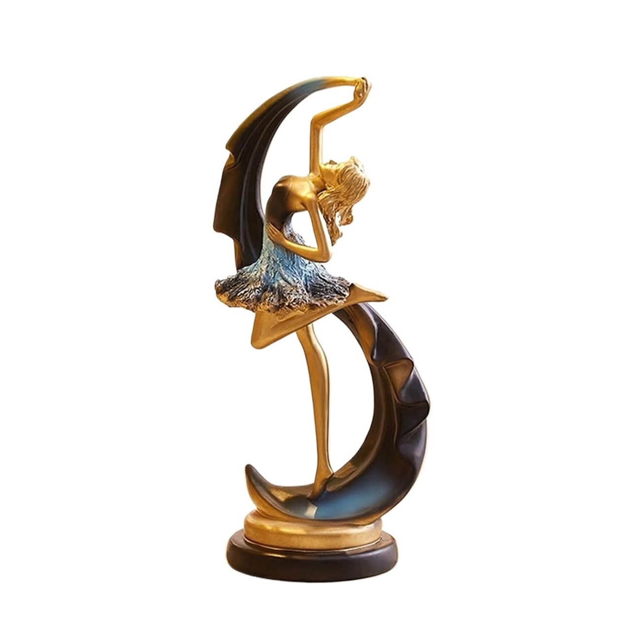 Kukuuu Girls A Dancing Statue Rt Figurine Living Room Bedroom Book Shelf Decoration(A)