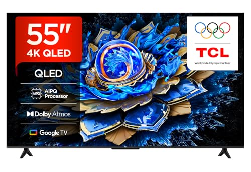 TCL 55T69C 55" QLED 60HZ 4K HDR, Google TV, Smart TV (Dolby Vision & Atmos, Motion clarity, compatibile con Google Assistant & Alexa), 2025