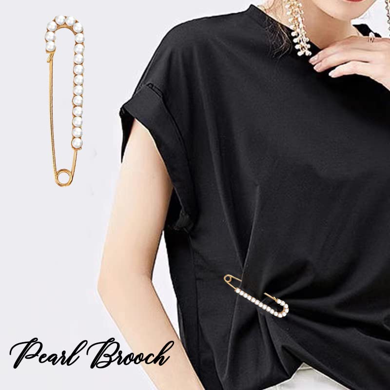 Image of Fashion Pearl Brooch, Sweater Shawl Pearl Pin, Elegant and Fashionable, Enhance your Temperament, Suitable for a Variety of Occasions to Wear