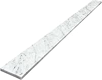 Vista 1 de Borde de ducha de 60 pulgadas de mármol blanco italiano de Carrara para sistemas de bandeja de ducha Schluter Kerdi y azulejos Redi