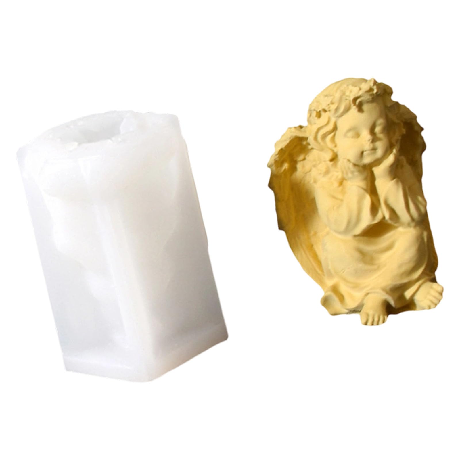 Buxuaaaa Thinking About Angel Permanent Recyclable Not Deadly Patron Wing Elastomer Cast For Artisanal Waxlights Cherubim Grasps On Jowls Cast