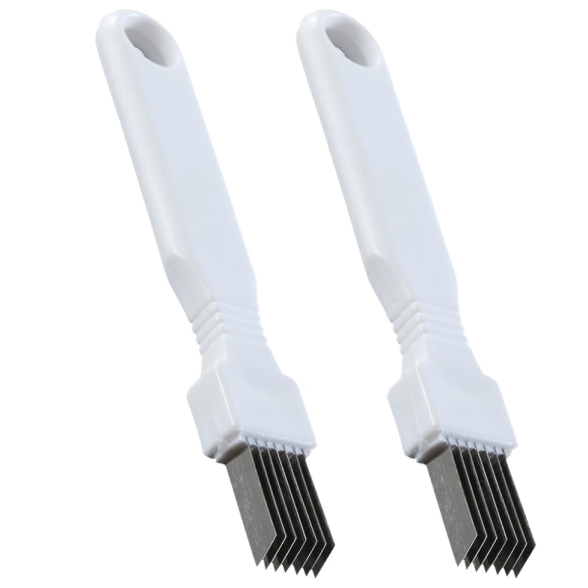2 Pcs Stainless Steel Scallion Cutter Non Slip Handle