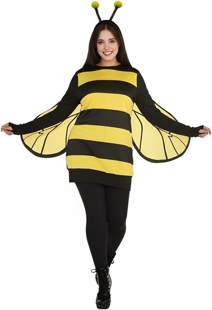 Bumble Bee Costume for Women Funny Animal Christmas Costumes Adult with Headband Wings