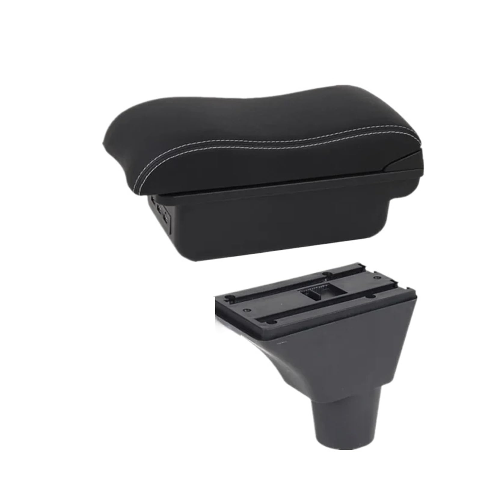 ONETREND Armrest For Sandero For Stepway For Dacia Car Armrest Box Central Storage Accessories Armrests Storage Box(B2 white line 3USB)