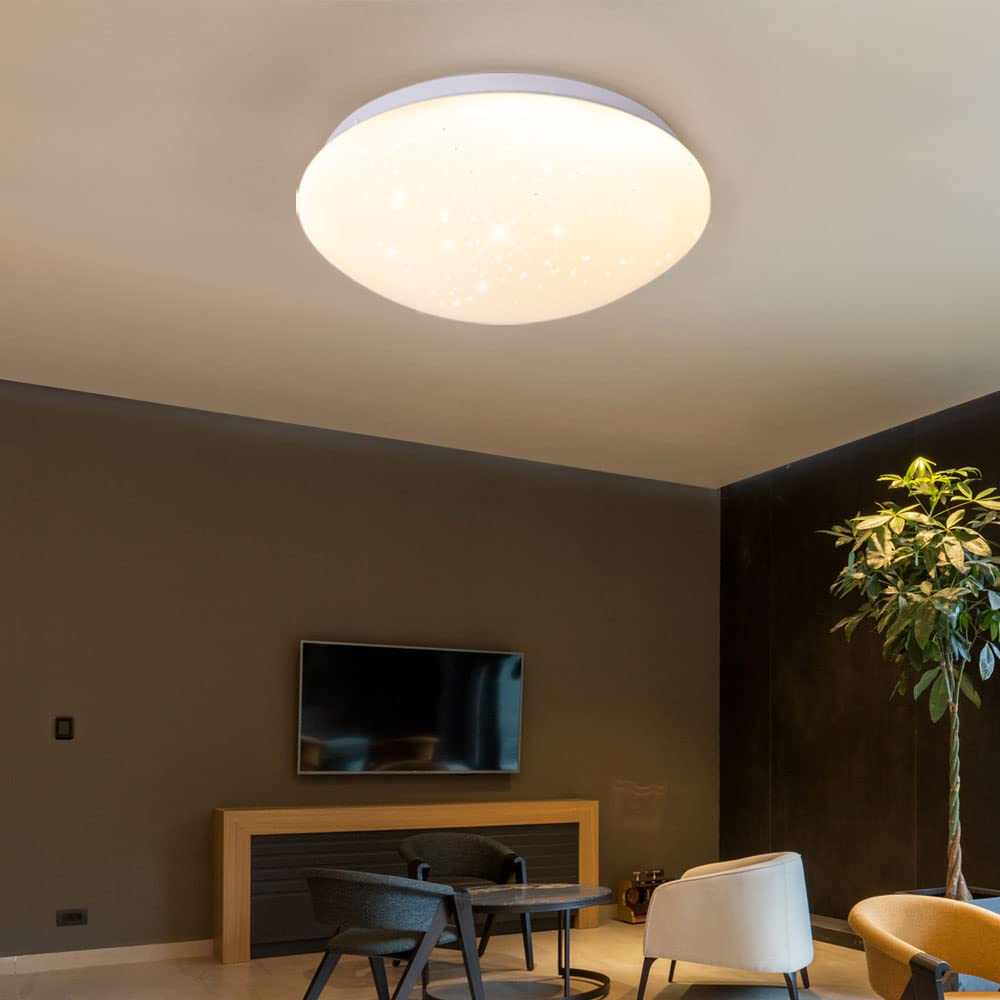 Deckenleuchte Deckenlampe Wohnzimmerleuchte Sternen Himmel rund weiß LED 2er Set Deckenleuchte Deckenlampe Wohnzimmerleuchte Sternen Himmel rund weiß LED 2er Set