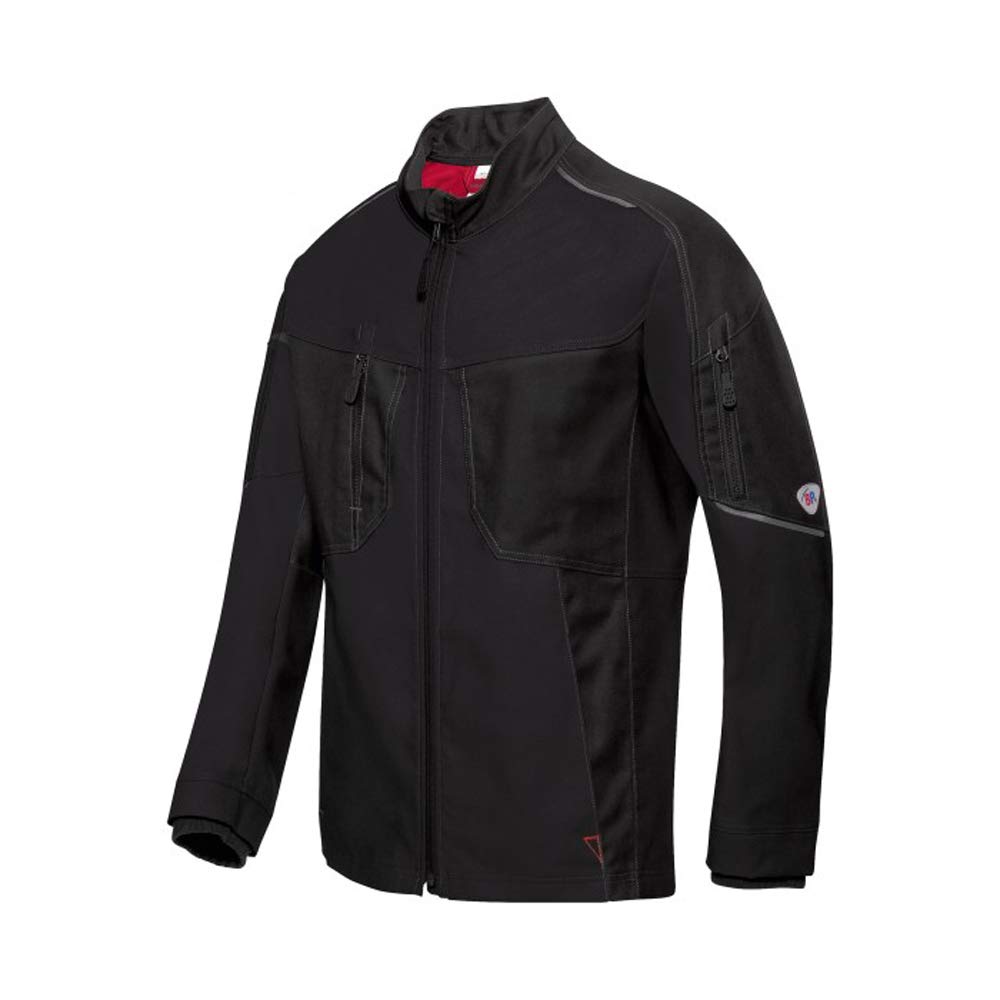 BP 1822-565-0032-48/50l Arbeitsjacke für Männer, Gefütterter Stehkragen und Frontreißverschluss, 285,00 g/m² Stoffmischung, schwarz, 48/50l