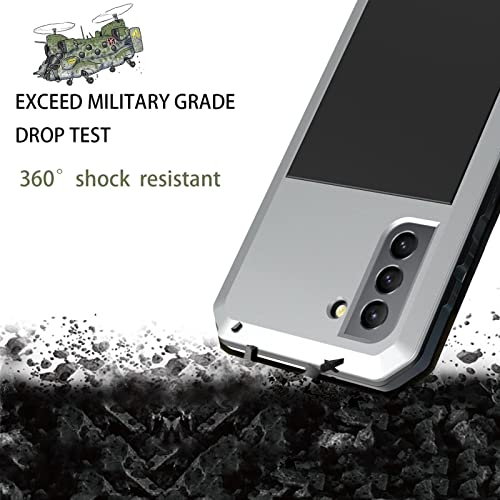 Coque antichoc Samsung S21 Plus écran protégé armure métal argent - 8