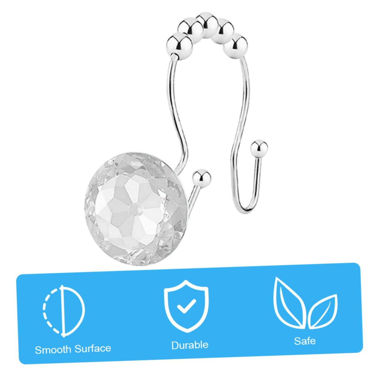 Alipis 12pezzi Ganci Delicati in Metallo per Tende da Doccia Ganci per Doccia Design Creativo in Metallo