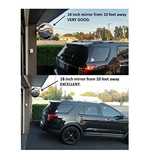 WatchYrBack GREY 18 inch Convex Mirror, Outdoor or Indoor, Wide Angle View, Curved Traffic Safety and Security Mirror 460 mm - Thumbnail 7