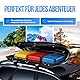Dachbox VDP Xtreme 600 Black - VDP Universal Autodachbox, dachkoffer für Reisen und Camping, abschließbar, 600 Liter Volumen - Schwarz