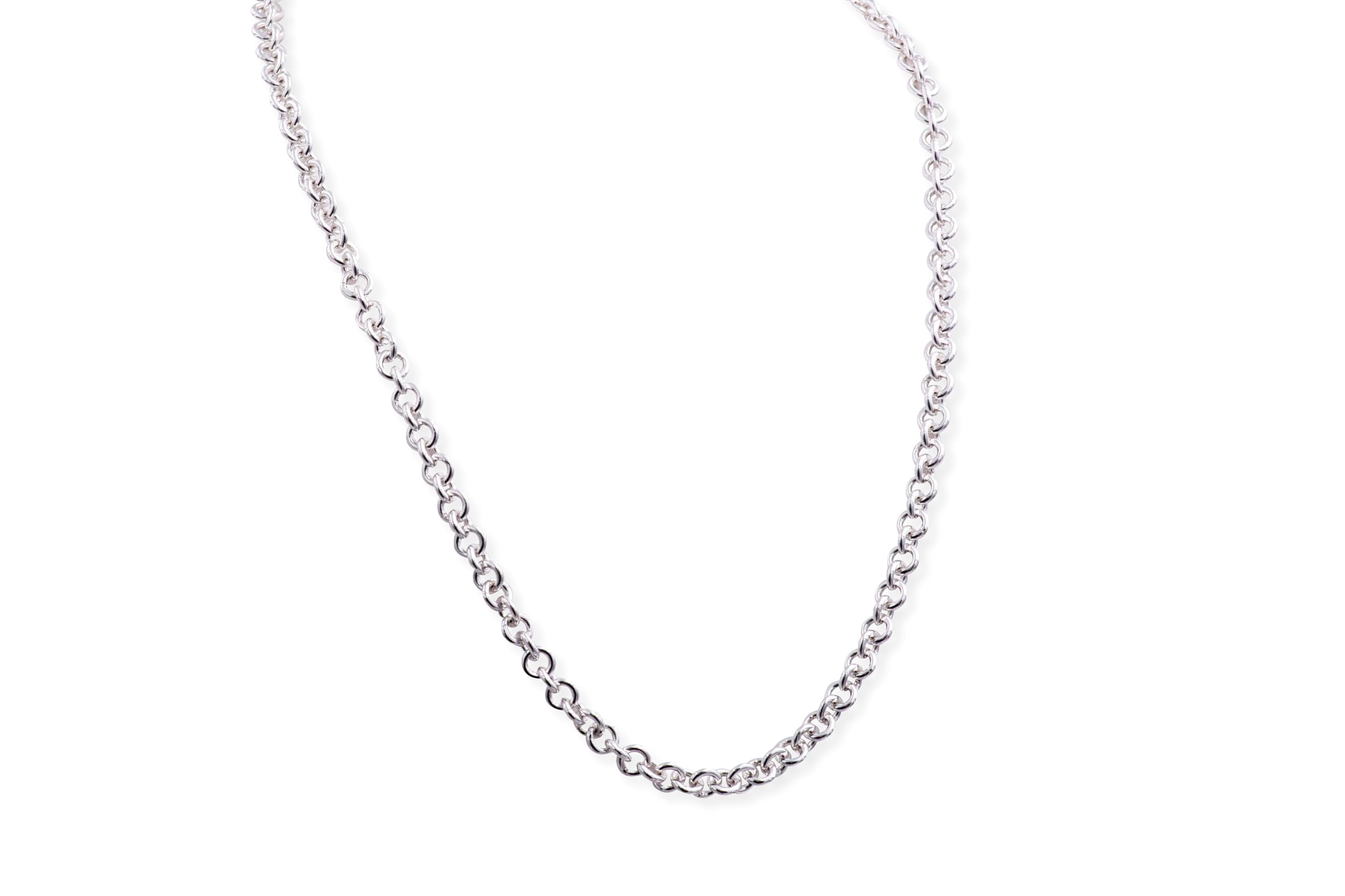NKlaus Collana Donna Argento 925 Catena A Ancora Diamantata 45cm - Made In Germany - Gioiello Elegante