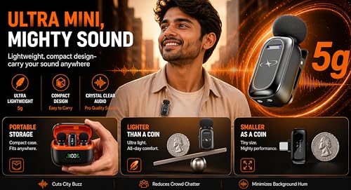 Image of FLYBALL Wireless Lavalier Microphone for YouTube Recording - Upgraded Chip, 3-Level Noise Cancellation, 50m Range, 30H Battery, Clip-On Collar Mic for iPhone & Android, Vlogging & Live Streaming