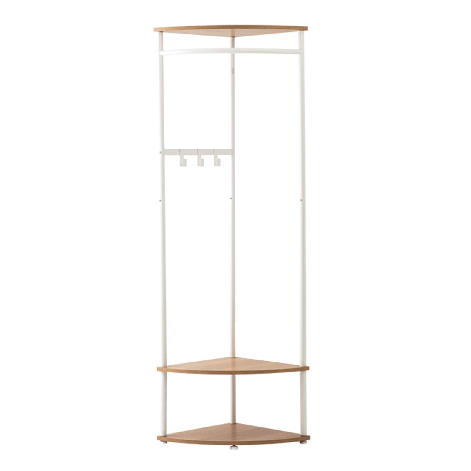 Eckkleidungsregal Bodentyp Eisengarderobe Mit Massivholz-Aufbewahrungsschicht for Den Eingang Zum Wohnzimmer Im Wohnzimmer