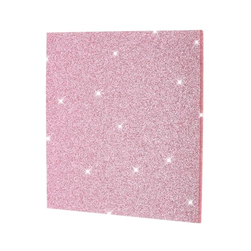 Feuille acrylique rose pailleté 3mm pour création de décoration et DIY