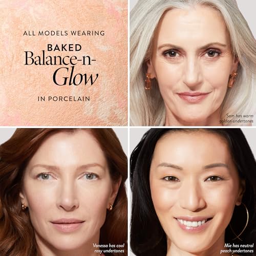 LAURA GELLER NEW YORK Baked Balance-n-Glow Illuminating Powder Foundation – Porcelain – Handmade in Italy – Pearl-Infused Satin Finish – Vitamin C Brightening – Buildable Coverage – For Mature Skin - Image 4