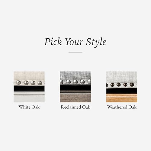 Miniatura 7 de Maven Lane Hugo Taburete de bar de 26 pulgadas de alto con respaldo bajo en acabado de roble recuperado con asiento tapizado de tela gris ceniza