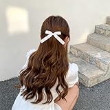 12 PCS Black Bow Hair Ties with Small Bows for Women Girls Silky Satin Hair Bows Bowknot Ribbon Ponytail Holders No-Damage Elastic Cute Hairs Scrunchies Accessories for Bubble Braids Buns White - Image 7