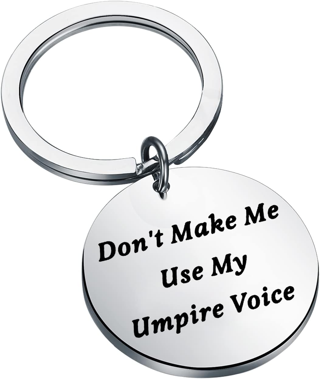 FEELMEM Referee Gift Don't Make Me Use My Umpire Voice Keychain Football Baseball Umpire Softball Umpire Thank You Gift