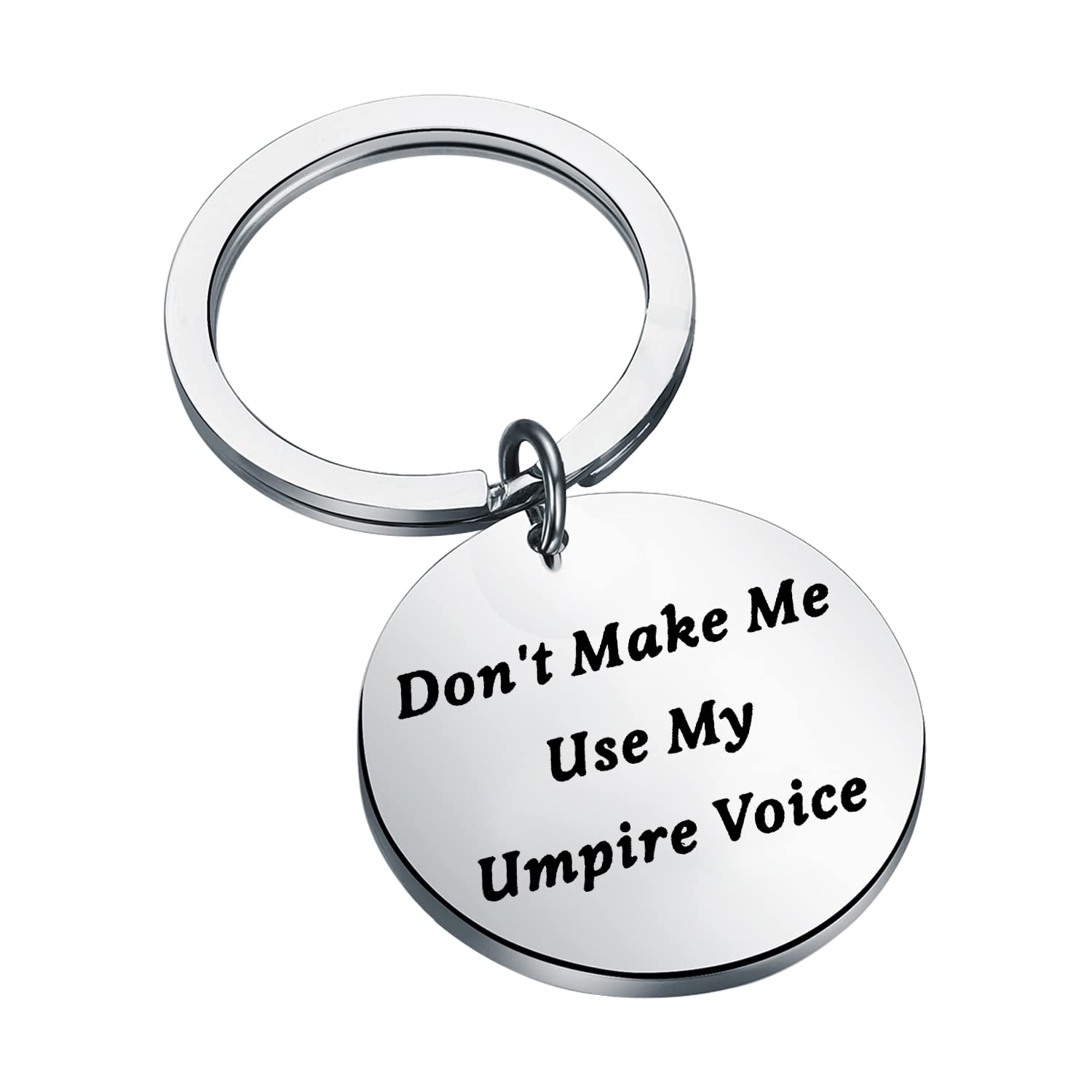 FEELMEM Referee Gift Don't Make Me Use My Umpire Voice Keychain Football Baseball Umpire Softball Umpire Thank You Gift