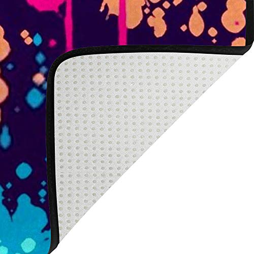 Tapis de grande taille multicolore shaggy microfibre pour chambre