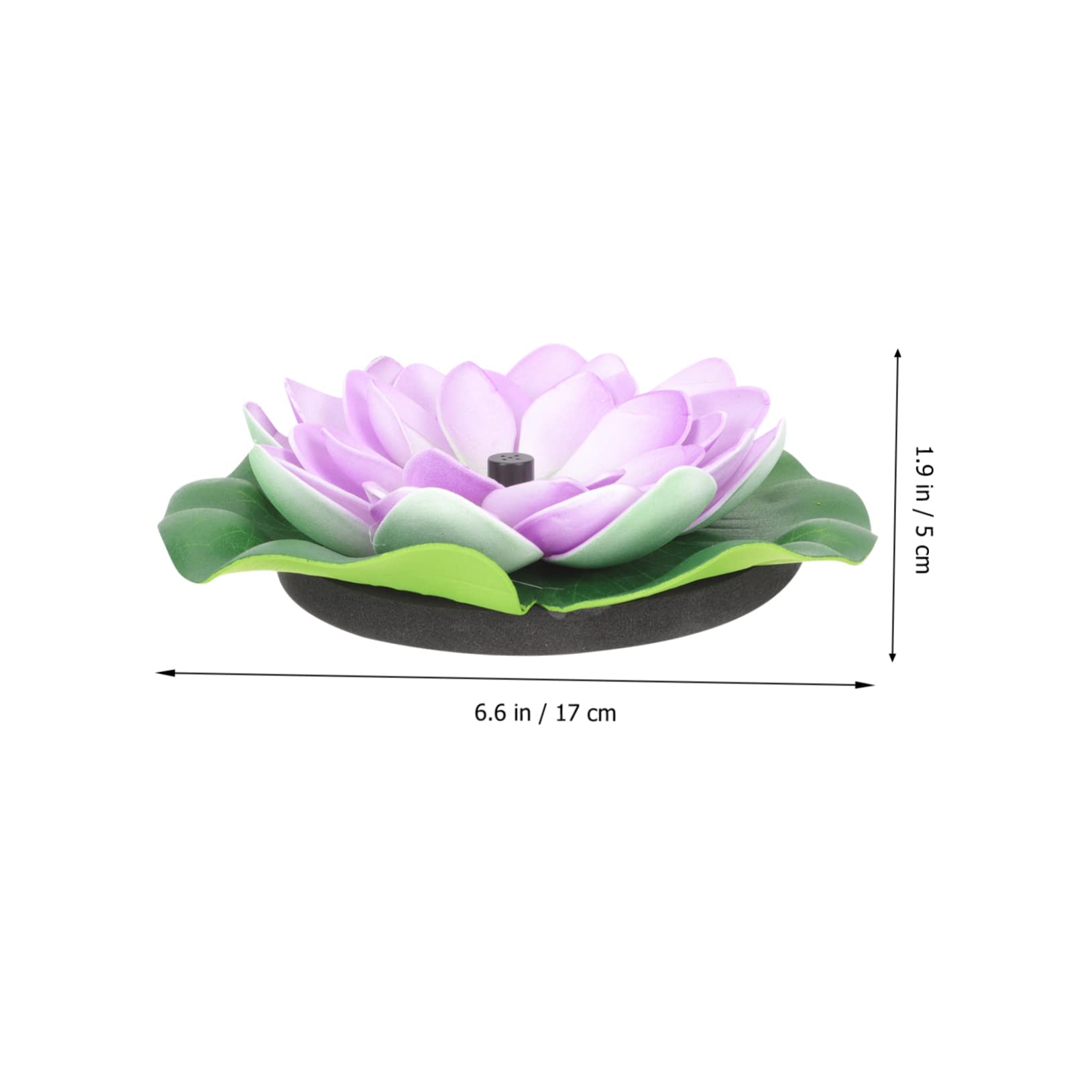Fontana Solare Loto da Giardino Porpora Abs Automatica 7v | Effetto Galleggiante per Waterscape, Testa 100cm e Portata 180 L/h, Potenza 1.2w