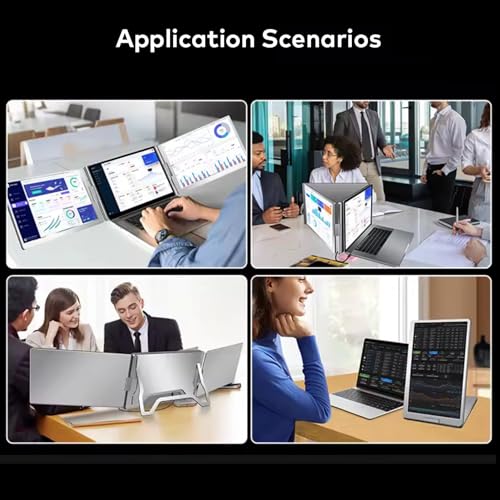 Image of TUTT 16 inch Dual Screen Portable Monitor for Laptop 12 inch-18.5 inch- 16:10 Ratio IPS, Single USB-C Cable, Stand-Alone Design | S900-P