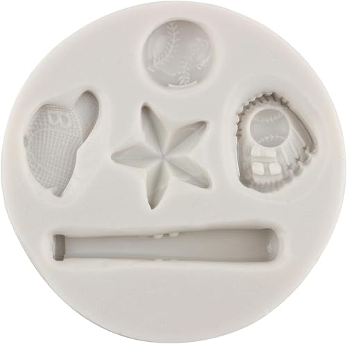 Miniatura 6 de Sijiangmold Molde de fondant de béisbol, guante de sóftbol, molde de silicona para decoración de cupcakes, decoración de pasteles, chocolate,
