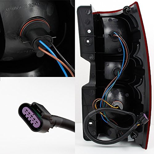 AKKON - For Chevy Tahoe Suburban 1500 2500 Dark Red Lens Tail Lights Brake Lamps Replacement Pair