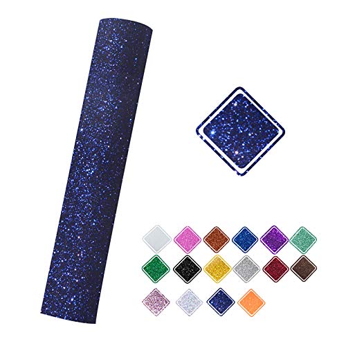 Royal Blue Glitter Heat Transfer Vinyl Iron on Vinyl 9.8 x60 (0.8x5ft) For Cameo for T-shirt