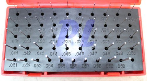 50 Pc M0 .011-.060'' Steel Plug Pin Gage Set PLUS Pin Gauges Metalworking