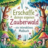  Erschaffe deinen eigenen Zauberwald: - Ein interaktives Malbuch zum Ausmalen, Erfinden und Gestalten, 44 Bilder ab 5+