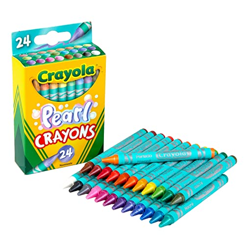 Crayola Pearl Crayons, Pearlescent Colors, 24 Count, Coloring Supplies, Gift For Kids, Ages 3, 4, 5, 6 #TOP3