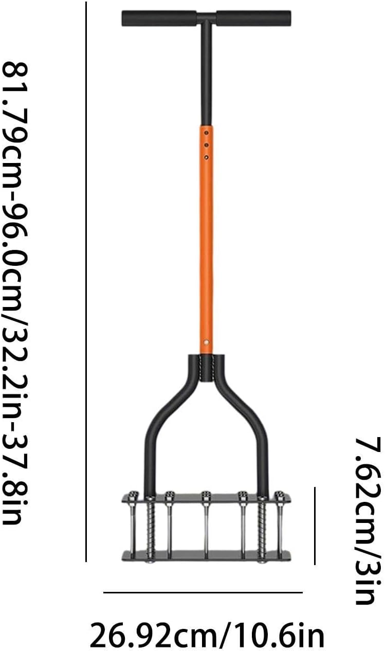 Manual Aerator for Lawn - Self-Cleaning Reinforced Garden Tool | Heavy-Duty Yard Aeration Tool - for Yard Home Golf Course Park Fall Grass Care Gardening