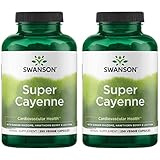 Swanson Super Cayenne - Herbal Supplement Promoting Heart Health, Circulation & Blood Flow - Natural Formula w/Ginger Rhizome, Hawthorne Berry & Lecithin - (250 Veggie Capsules) (2 Pack)